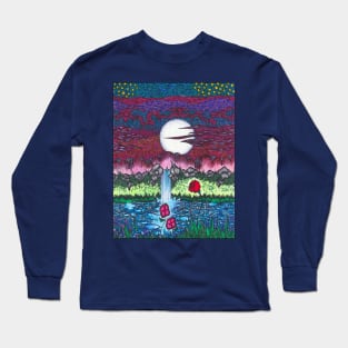 Moonlit Waterfall Long Sleeve T-Shirt